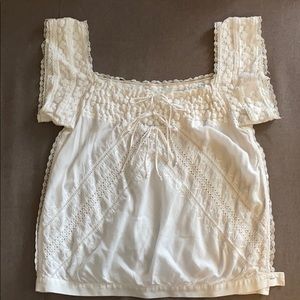 Beautiful white boho top by Moda International